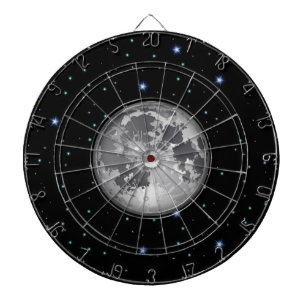 星明かりの宇宙のダート盤の月 ダーツボード