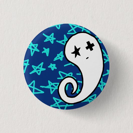星明かりの幽霊Pin 缶バッジ (正面)