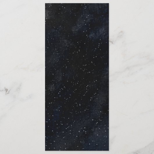 星明かりの月明りの夜モノグラムの結婚式メニュー メニュー (裏面)