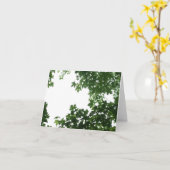 星明かりの葉、白い空のメッセージカード カード (黄色い花)