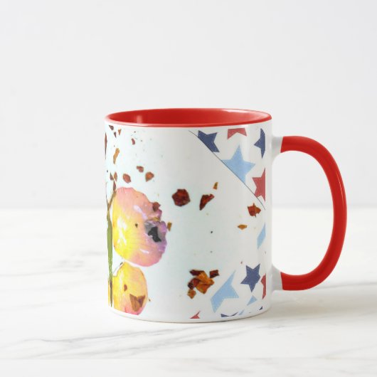 星明かりの蝶、赤い信号器11ozのコーヒーまたは茶マグ マグカップ (右)