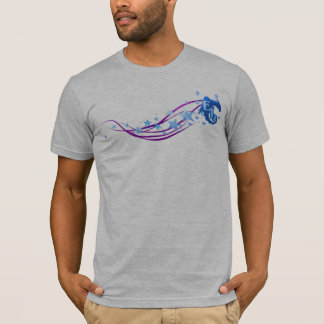 星明かりのELは2つを縞で飾ります Tシャツ