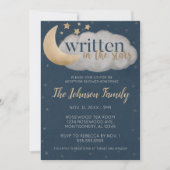 星書に可愛い養子縁組の赤ちゃんシャワー 招待状 (正面)