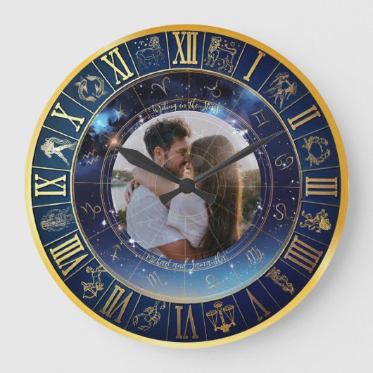 星書に自分の写真の壁の時計を追加 ラージ壁時計 (正面)