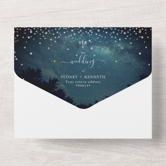 星書に オールインワン招待状 (裏面)