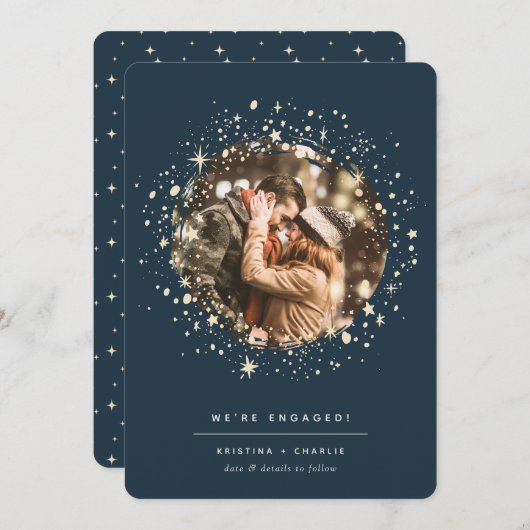 星書に |フォト婚約 案内状 (正面/裏面)