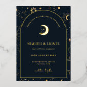 星書の中で天の日の箔を保存 箔招待状 (正面)