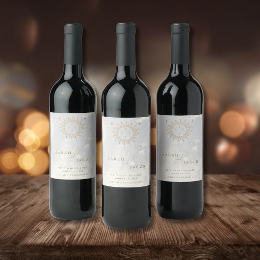 星書の中で天結婚の ワインラベル