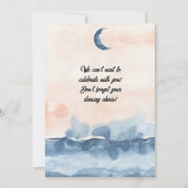 星書の夜中の青い海軍 招待状 (裏面)