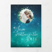 星書の愛の夜の空の天結婚星 三つ折り招待状 (カバー)