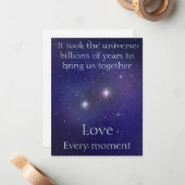 星書の愛カスタム感傷語 ノートカード (正面/裏面インサイチュ)