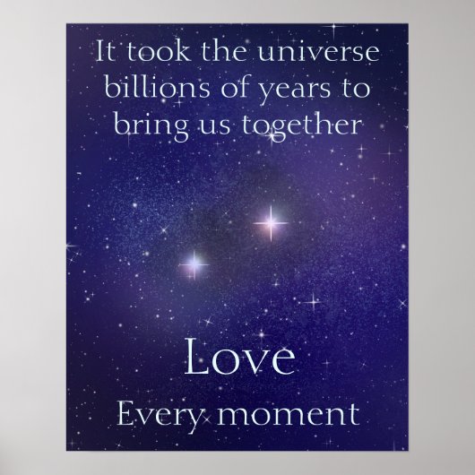 星書の愛カスタム感傷語 ポスター (正面)