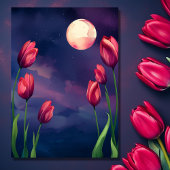 星書満月とチューリップ結婚で 招待状