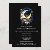 星月夜の夫婦エレガント 招待状 (正面/裏面)