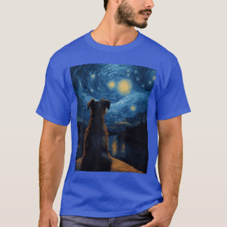 星月夜の犬の絵 ヴィンセント・ファン・ゴッホ Tシャツ