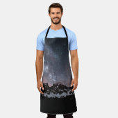 星月夜の雪山 エプロン (着用した状態)