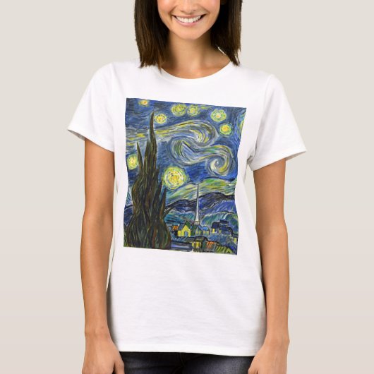 星月夜、ゴッホ Tシャツ (正面)
