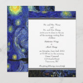 星月夜、有名な美術のウェディング・インビテーション。 招待状 (正面/裏面)