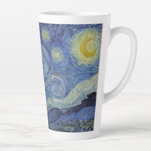 星月夜、油絵、ヴィンセント・ファン・ゴッホ カフェラテマグ (右)