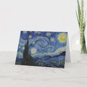 星月夜、油絵、ヴィンセント・ファン・ゴッホ カード