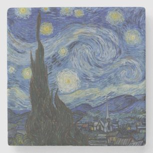 星月夜、油絵、ヴィンセント・ファン・ゴッホ ストーンコースター
