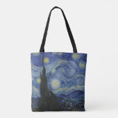 星月夜、油絵、ヴィンセント・ファン・ゴッホ トートバッグ (裏面)