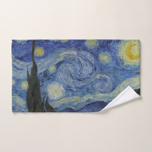 星月夜、油絵、ヴィンセント・ファン・ゴッホ ハンドタオル