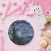星月夜、油絵、ヴィンセント・ファン・ゴッホ ペーパープレート (パーティー)