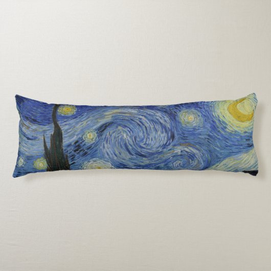 星月夜、油絵、ヴィンセント・ファン・ゴッホ ボディピロー (正面)
