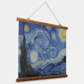 星月夜、油絵、ヴィンセント・ファン・ゴッホ 吊り下げ型タペストリー (傾斜あり)