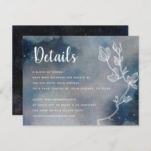 星月明かりのナイトモノグラム結婚ズの詳細 エンクロージャーカード (正面/裏面)