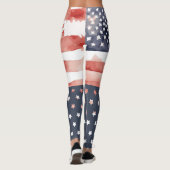 星条付き下げ付き米国国旗のレギンス レギンス (裏面)