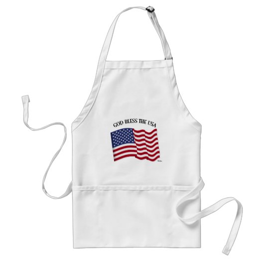 星条旗とともに神の祝福をアメリカに スタンダードエプロン (正面)