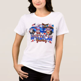 星条旗とノームファイアの喜び トライブレンドTシャツ