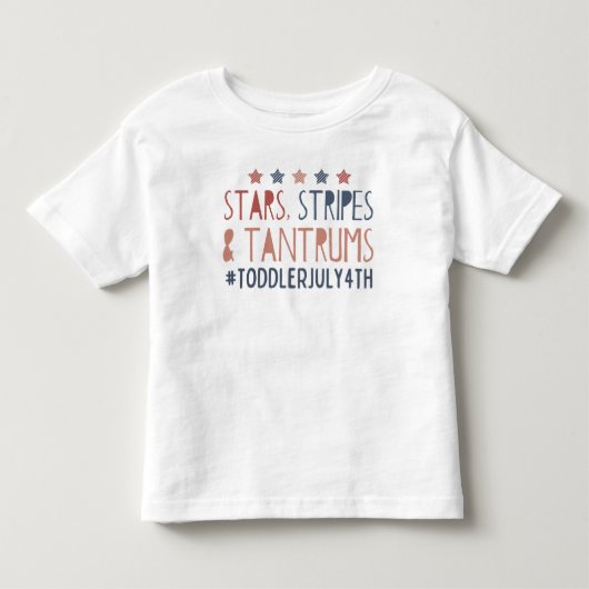 星条旗と癇癪 トドラーTシャツ (正面)