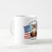 星条旗と鷲と花火でアメリカを祝福 コーヒーマグカップ (正面左)