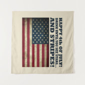 星条旗のおかしい4th of July タペストリー (正面(横))