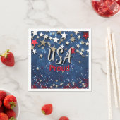星条旗のアメリカに誇り スタンダードカクテルナプキン (インサイチュ)