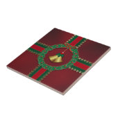 星条旗のクリスマスTrivet タイル (側面)