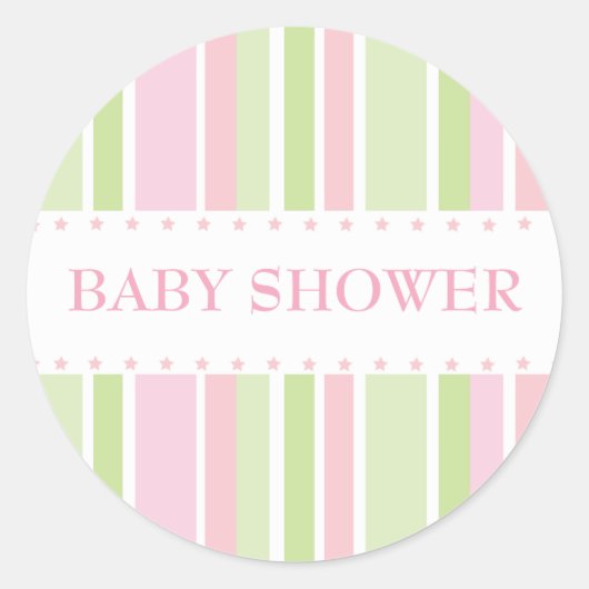 星条旗のステッカー(ピンク緑の) ラウンドシール (正面)