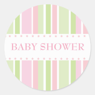 星条旗のステッカー(ピンク緑の) ラウンドシール