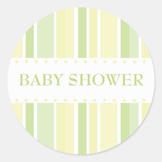 星条旗のステッカー(黄色緑の) ラウンドシール (正面)