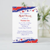 星条旗のブライダルシャワー 招待状 (スタンド正面)