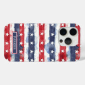 星条旗のモノグラム Case-Mate iPhoneケース (裏面 (横))