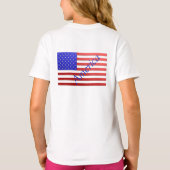 星条旗の人のTシャツ Tシャツ (裏面)
