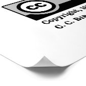 星条旗の国歌ミュージックシート ポスター (角)