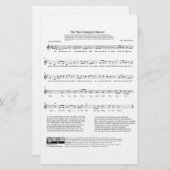 星条旗の国歌ミュージックシート 便箋 (正面/裏面)