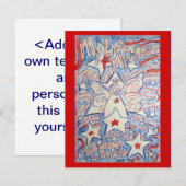 星条旗の天使の招待状 招待状 (正面/裏面)