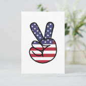 星条旗の平和標識 エンクロージャーカード (スタンド正面)