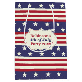 星条旗の愛国心が強い米国旗|のカスタム ミディアムペーパーバッグ